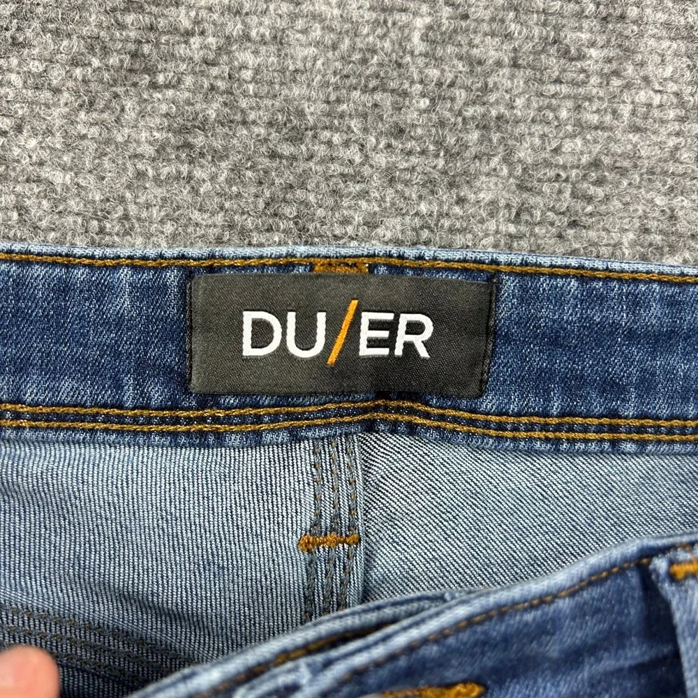 DU/ER Performance Denim Men‎ 34x30 Blue Relaxed Tapered Jeans MFLR4505 Stretch